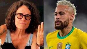 Neymar não respondeu aos ataques de Zélia. A resposta foi um processo