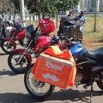 Manifestação reúne motoboys que reivindicam valor maior repassado por entrega
