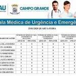 Confira a escala médica em UPAs e CRSs para esta quarta-feira em Campo Grande