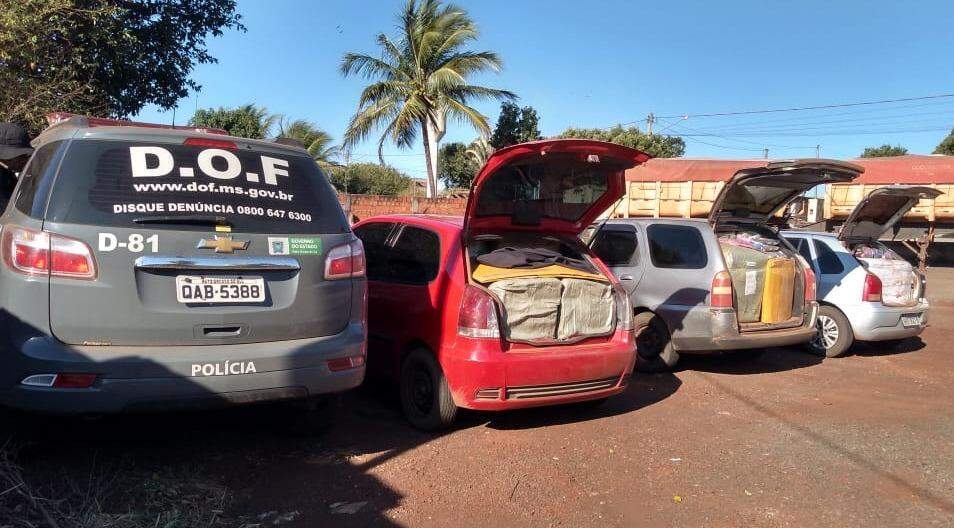 Veículos apreendidos em ação do DOF. Foto: Divulgação