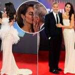 George Clooney e esposa Amal no PDA em Londres