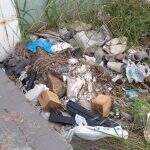 Lixo acumulado é rotina em esquina de região nobre de Campo Grande