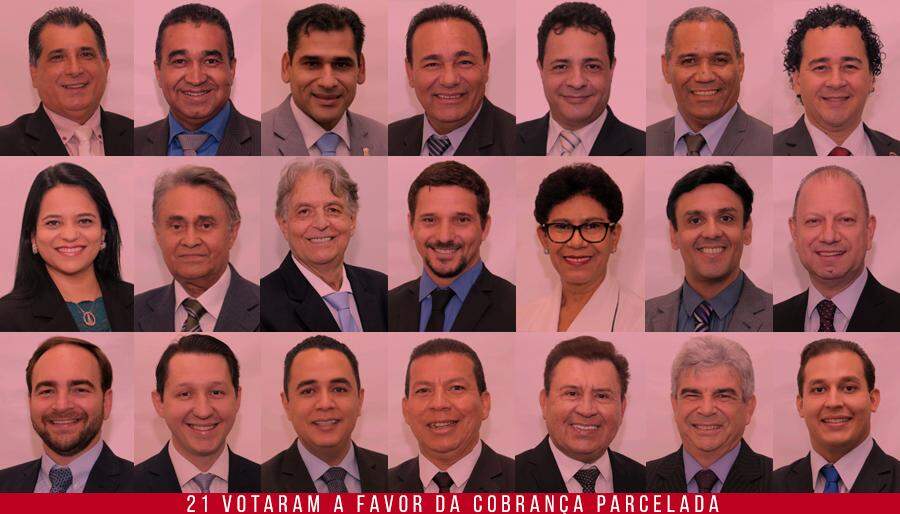 21 vereadores votaram pelo parcelamento da cobrança do ISS. (Reprodução)