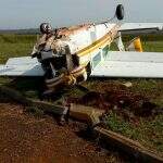 Avião faz pouso forçado em Dourados e dois ficam feridos