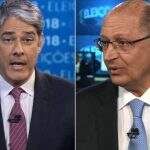 Um ‘elogio’ de Alckmin a Bonner no JN deu o que falar nas redes sociais