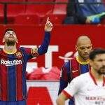 Com show de Messi, Barcelona vence Sevilla e assume vice-liderança provisória