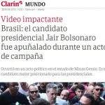 Jornal argentino trata atentado contra Bolsonaro como ‘violência a candidato de direita’