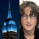 Empire State celebra 80 anos de John Lennon iluminado com símbolo da paz.