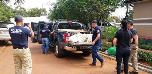 Brasileiro é preso em Pedro Juan com 827 kg de maconha em caminhonete