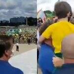 Neste domingo, Bolsonaro volta a cumprimentar manifestantes no Planalto