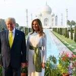 Donald e Melania Trump, em sessão de fotos no Taj Mahal