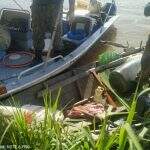 PMA-MS apreende barco, 30 redes de pesca, rifle, capivara e jacarés abatidos