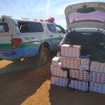 PMA prende contrabandista com veículo carregado com cigarros do Paraguai