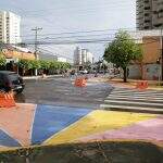 Novo corredor gastronômico de Campo Grande, José Antônio tem asfalto de várias cores