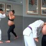Esposa de Malvino Salvador é criticada por treinar jiu-jitsu grávida