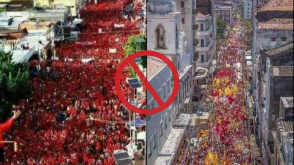 É Fake! Fotos que mostram “mar vermelho” petista não são do Festival Lula Livre