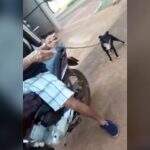 VÍDEO: Motociclista é flagrado arrastando cachorro com corda em cidade de MS