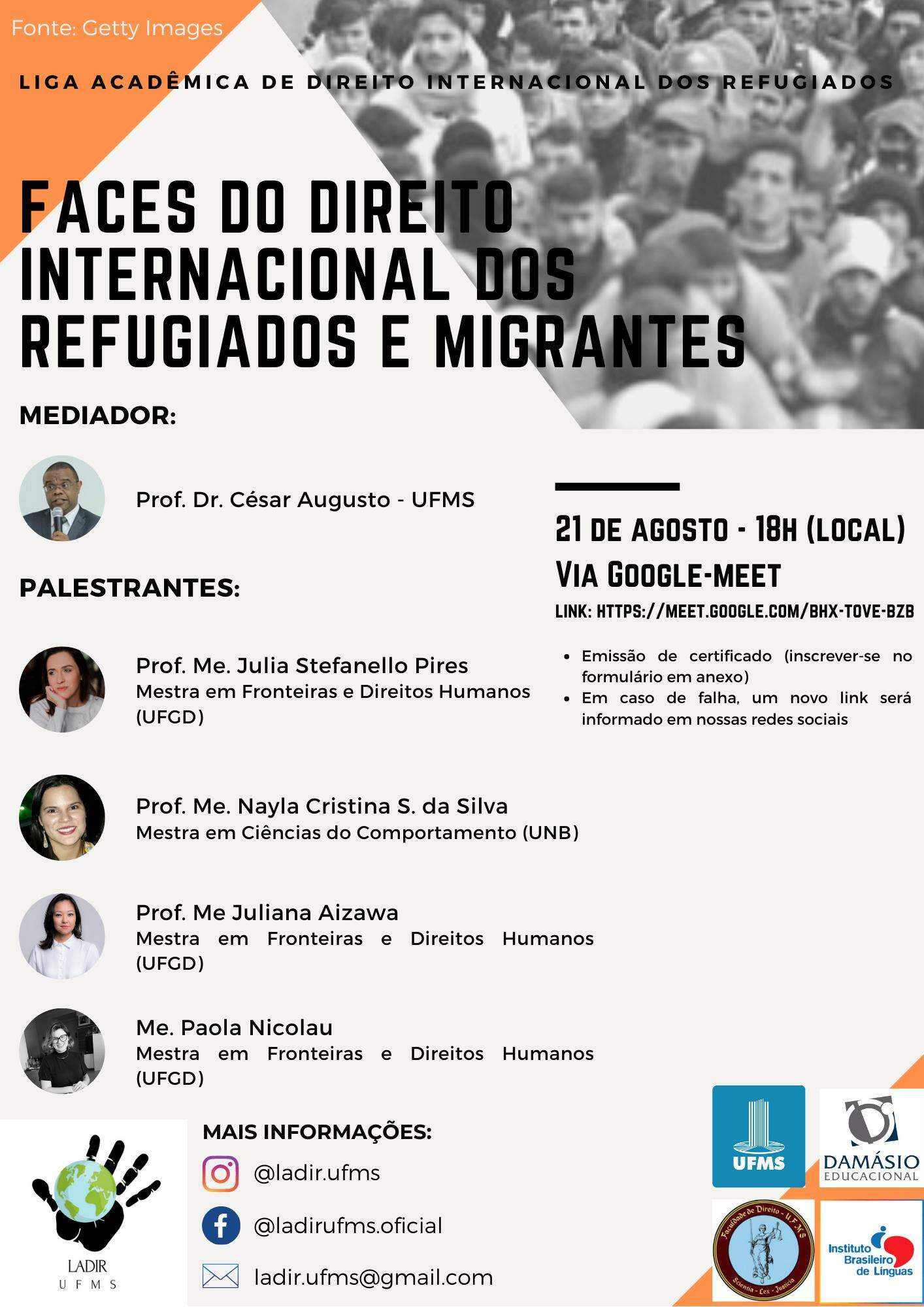 Live debate Direito Internacional dos refugiados e migrantes