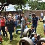 Educação inaugura 15º parquinho de pneus e contempla Emei ‘São José’