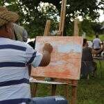 Pincéis e tintas são ‘armas’ de artistas para denunciar assoreamento no Parque das Nações