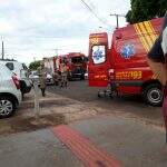 Cabo solto no meio da rua derruba motociclista na Vila Planalto