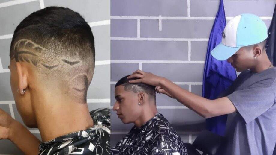 Com barbearia em casa, jovem de 15 anos faz sucesso no São Conrado