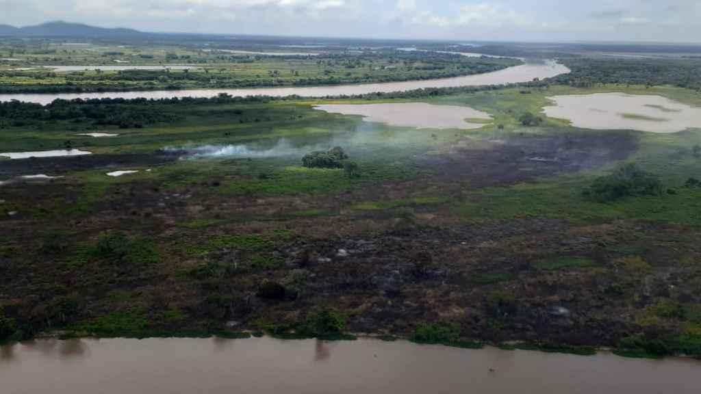 Área sobrevoada pelo Corpo de Bombeiros no Pantanal. (Foto: Divulgação | Corpo de Bombeiros)