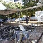 Curto-circuito causou incêndio em tenda na UBS do Santa Carmélia
