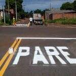 Agetran realiza trabalho de sinalização de trânsito nos bairros de Campo Grande
