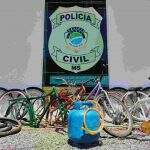 Polícia apreende botijão furtado e descobre desmanche de bicicletas