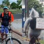 De bike ‘no sol e na chuva’, Eredilson faz vaquinha para conseguir moto e fazer mais entregas