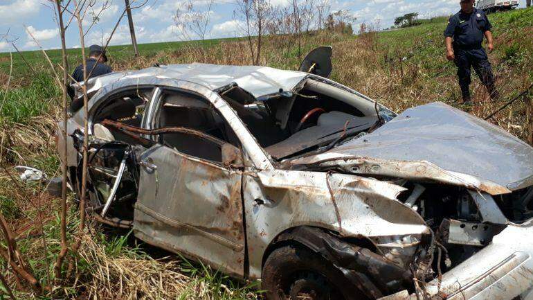 Veículo da vítima ficou destruído. Foto: ABC Color