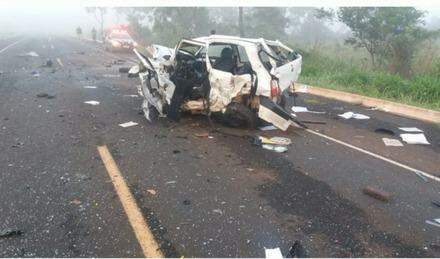 Acidente envolvendo dois carros deixa cinco mortos na BR-060, próximo a Camapuã