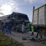 Na Bolívia, ônibus bate em caminhão carregado de cimento e 5 pessoas morrem