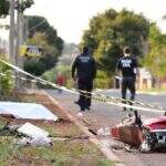 VÍDEO: Motociclista morre após colidir contra poste em bairro de Campo Grande