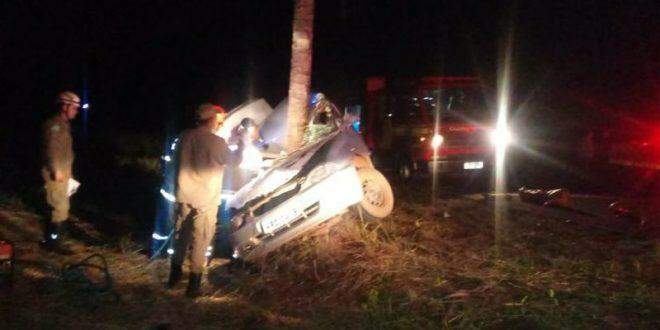Motorista bêbado perde controle e bate em árvore em rodovia