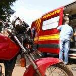 ‘Golpe de vista’ engana ciclista e causa acidente com moto em Campo Grande