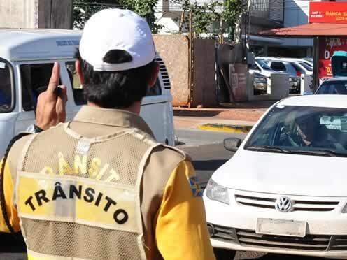 Fiscalização de trânsito em Campo Grande. (Arquivo Midiamax)