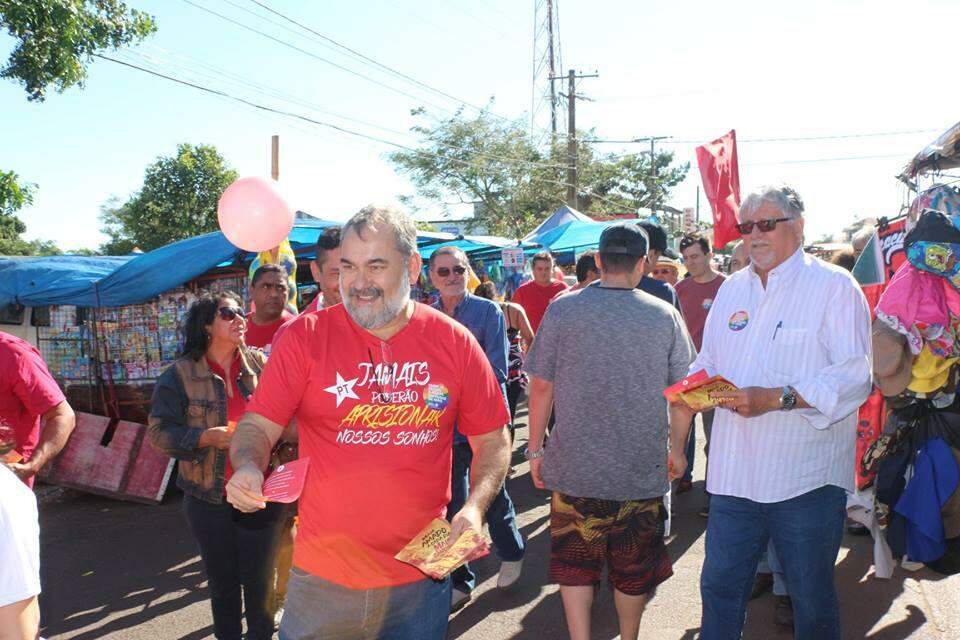 Zeca do PT e Amaducci lançam pré-candidatura de Lula em feiras da Capital