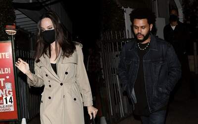 Angelina Jolie e The Weeknd são visto saindo juntos de restaurante em Los Angeles