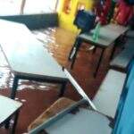 Centro de Convivência em Anhanduí ficou alagado com temporal