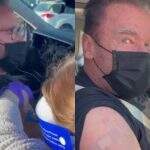Arnold Schwarzenegger recebe vacina contra a Covid-19