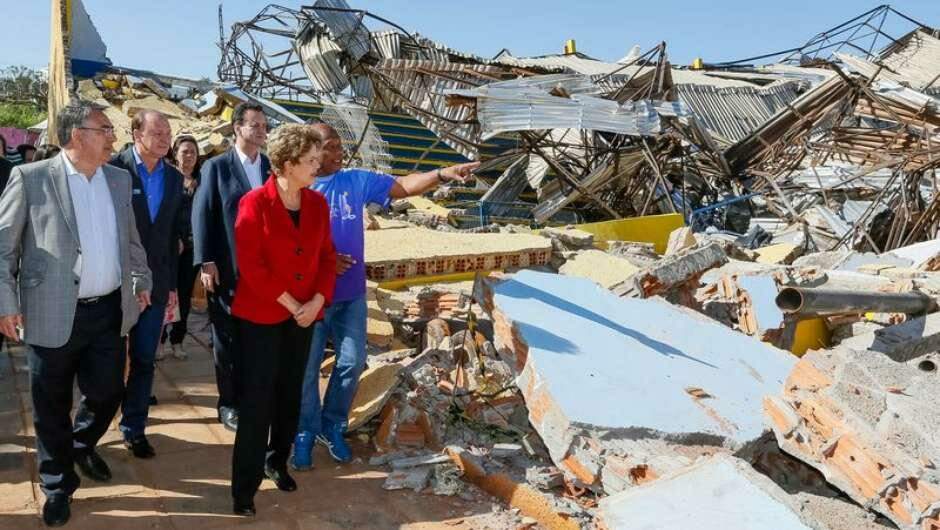 SC: Dilma libera R$ 5,8 mi para região atingida por tornado