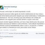 Golpistas usam nome de Azambuja para pedir doações, diz governador no Facebook