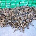 Operação da PRF apreende 1,4 mil munições e tabletes de maconha