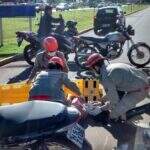 FLAGRA: motociclista fica ferido após se envolver em acidente na Capital
