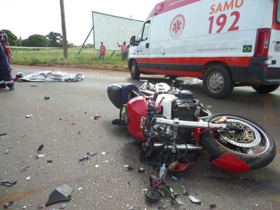 Empresário morre em acidente entre motocicleta e carro no interior de MS