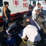Acidente entre moto e carro deixa um ferido no Jardim América