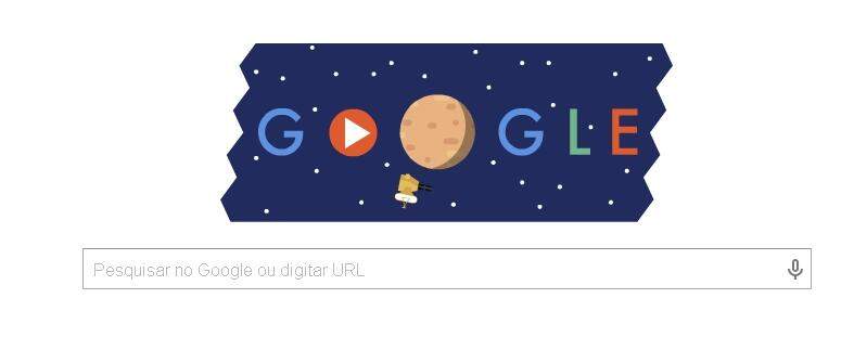Google cria doodle especial em homenagem à chegada de sonda a Plutão