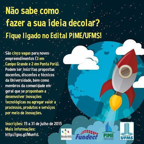 UFMS abre vagas para incubação em Campo Grande e Ponta Porã